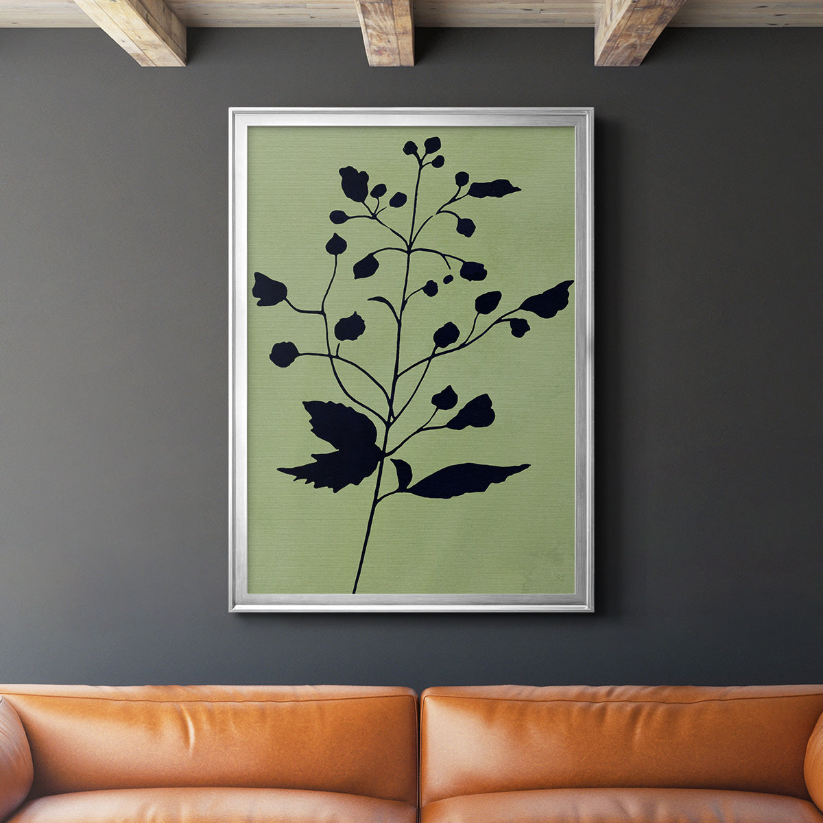 Earthly Botanical II - Modern Framed Canvas Print