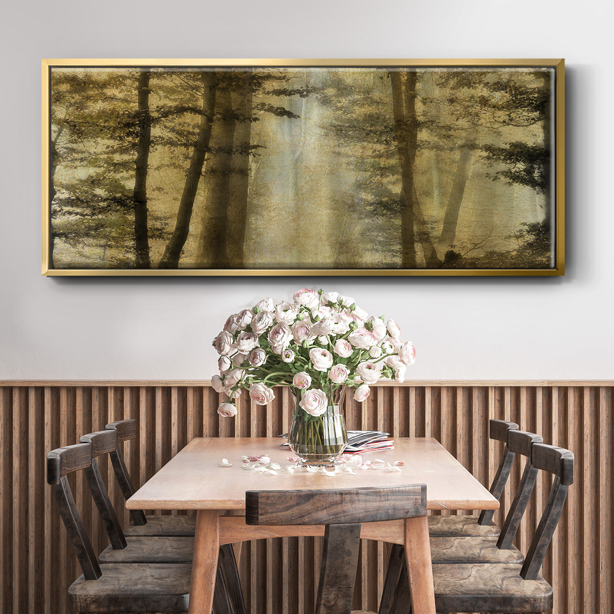 Golden Magic - Floater Framed Canvas Print