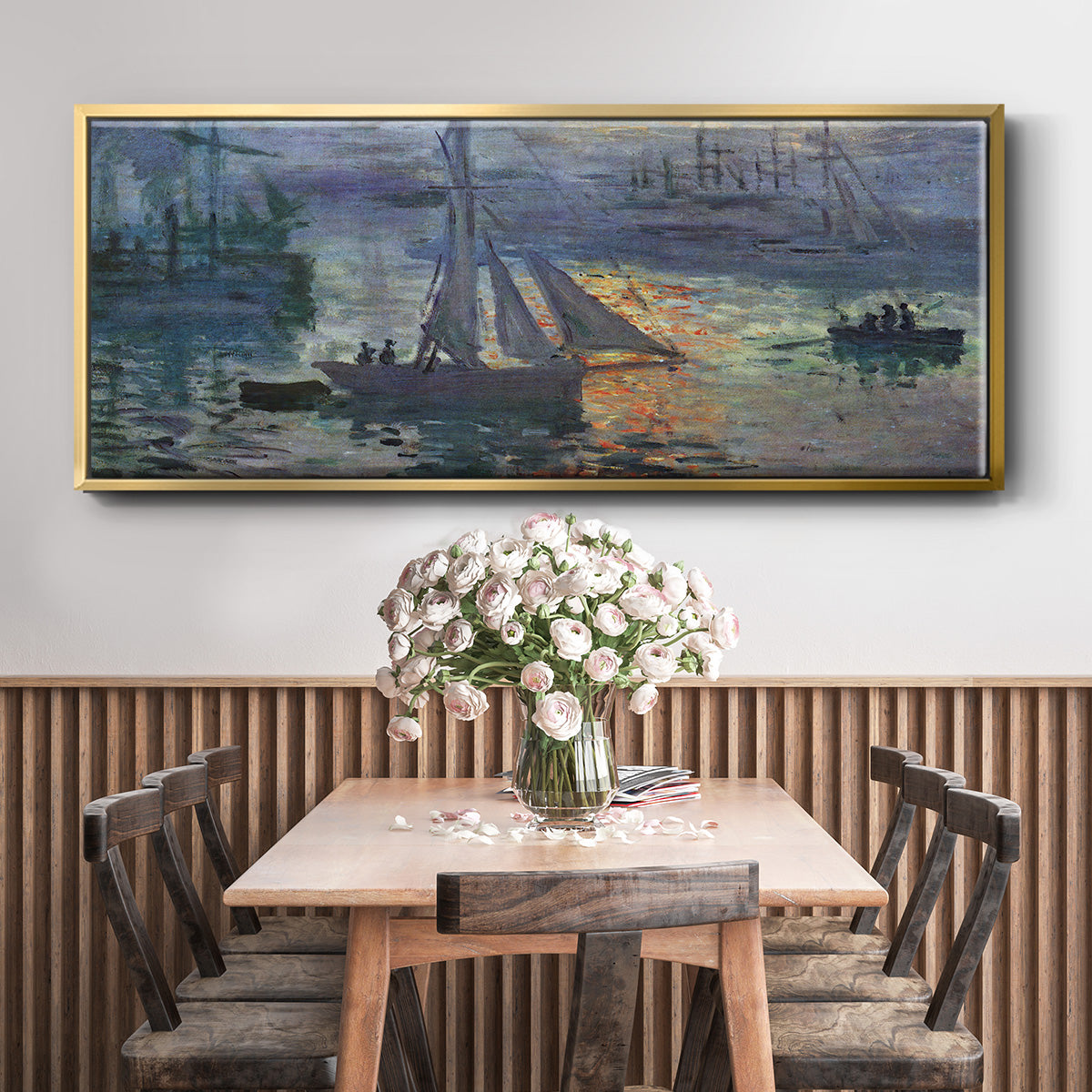 Sunrise at Sea - Floater Framed Canvas Print