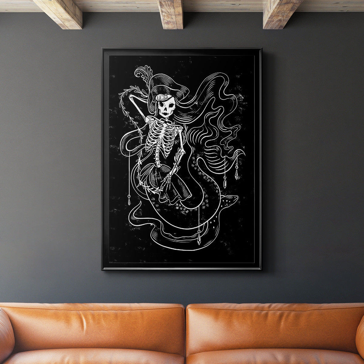Pirate Mermaids II - Modern Framed Canvas Print