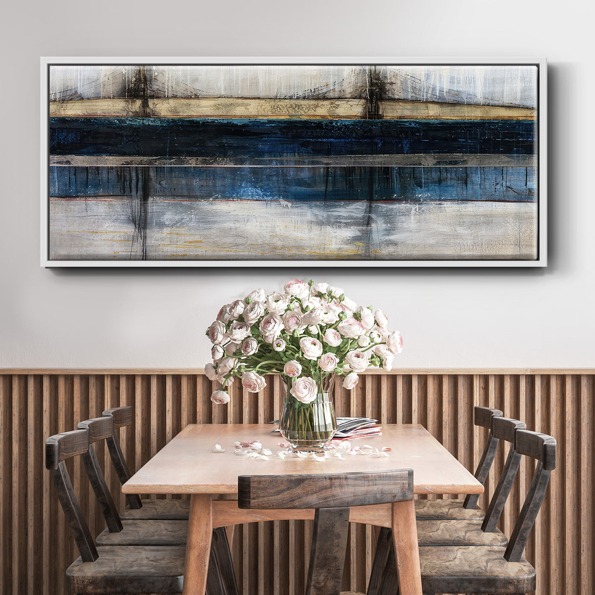 City Blue - Floater Framed Canvas Print