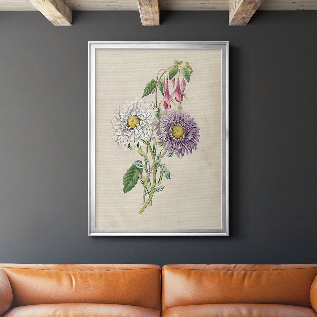 Antique Garden Bouquet III - Modern Framed Canvas Print