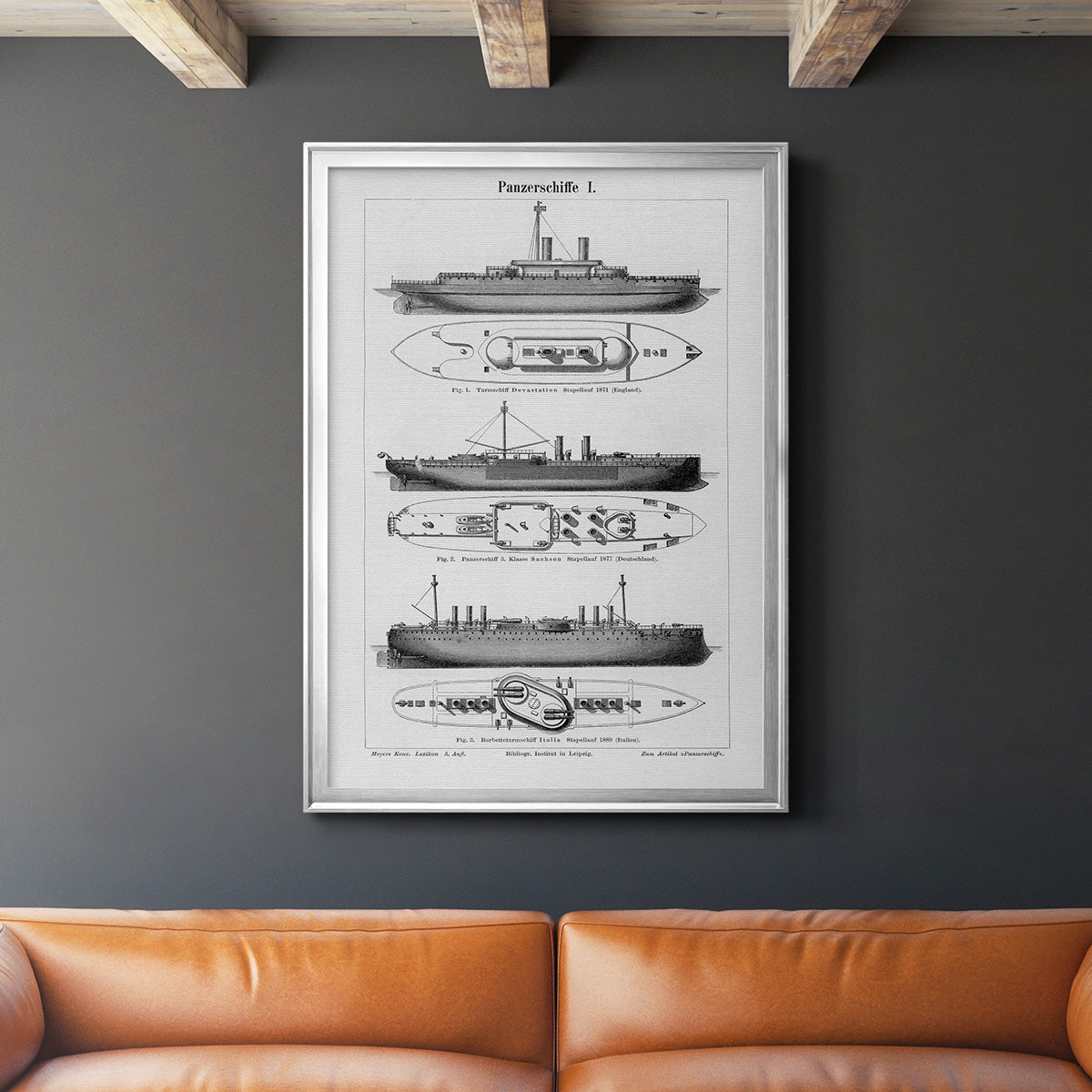 Industrial Ship - Modern Framed Canvas Print