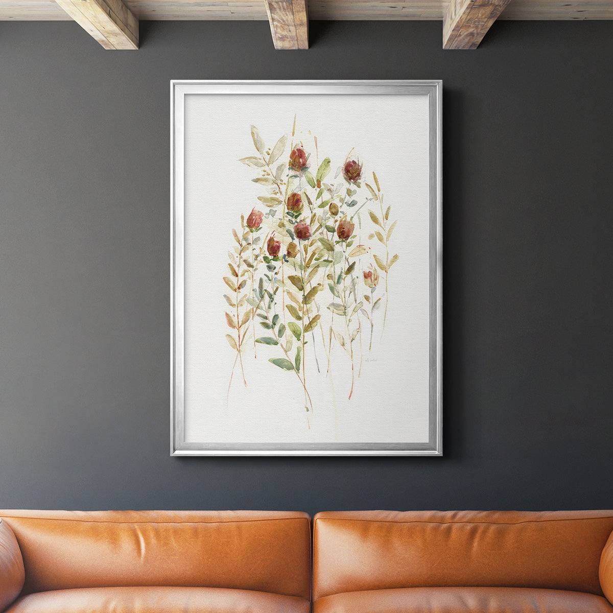 Wildflower Breeze II - Modern Framed Canvas Print