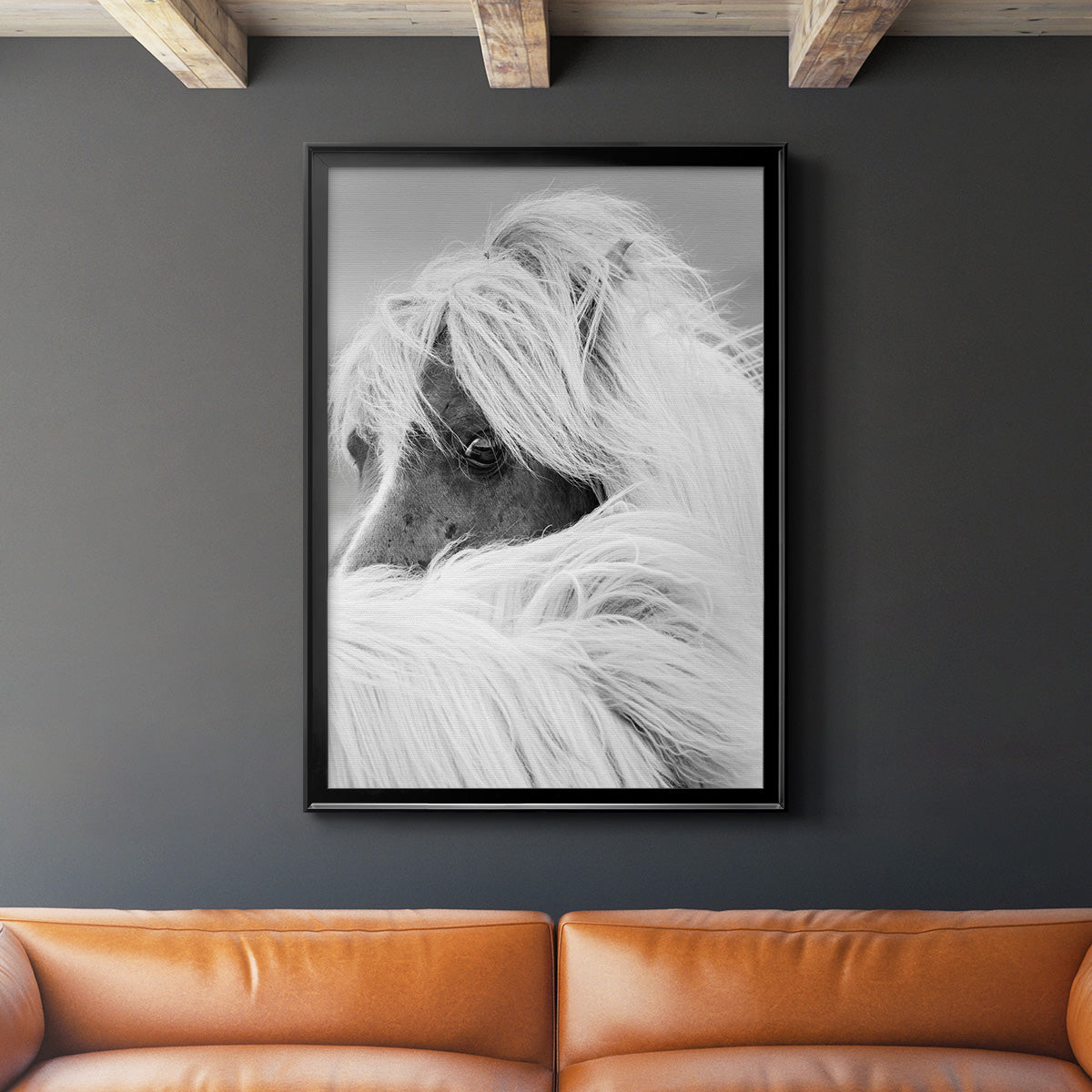 Island Pony II - Modern Framed Canvas Print