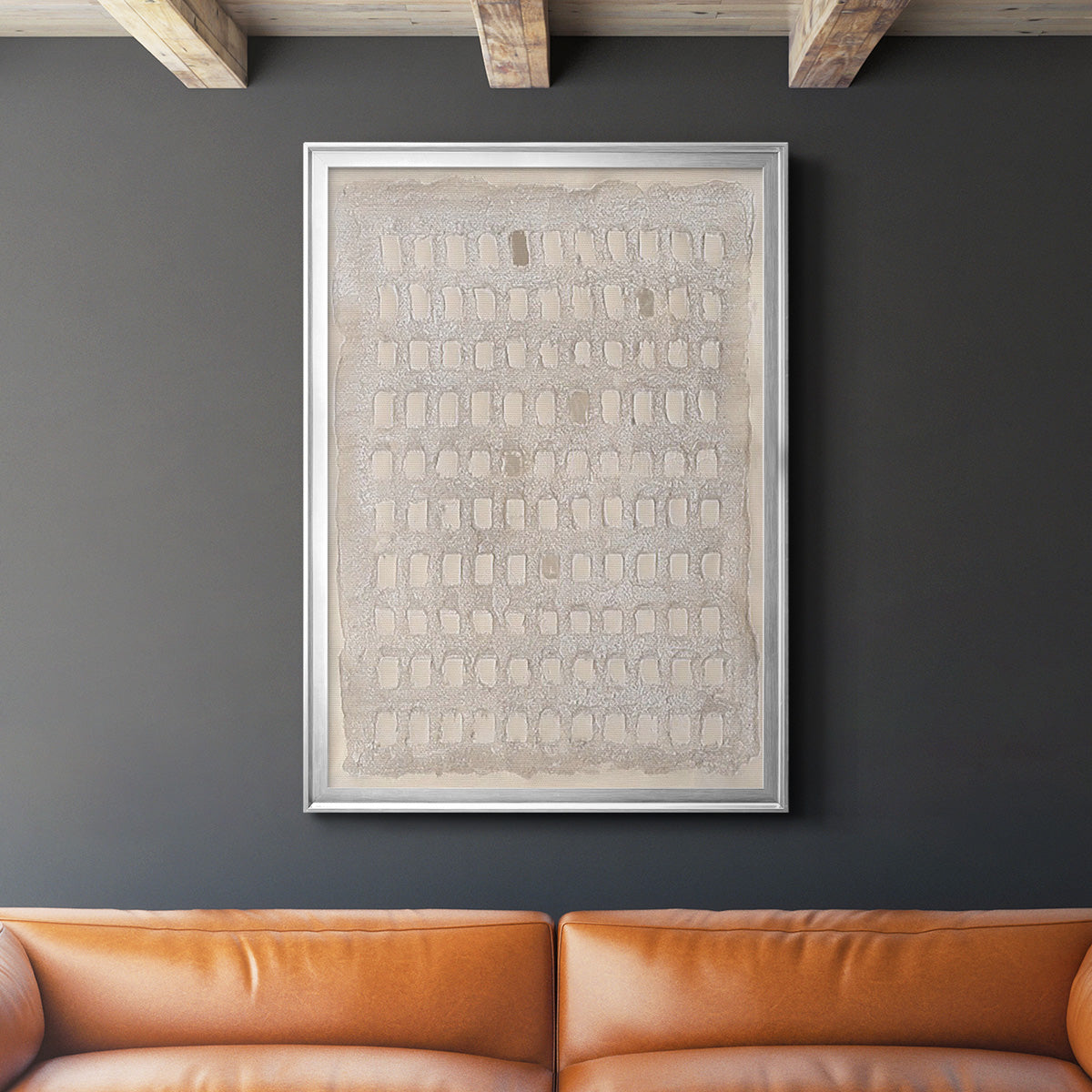 Pearl Punch Card I - Modern Framed Canvas Print