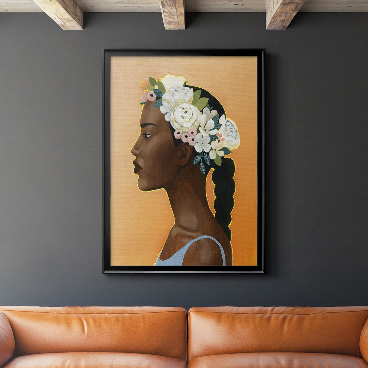 Modern Laurel II - Modern Framed Canvas Print