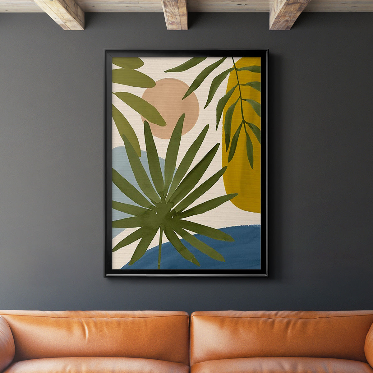 Tropica Tumble II - Modern Framed Canvas Print