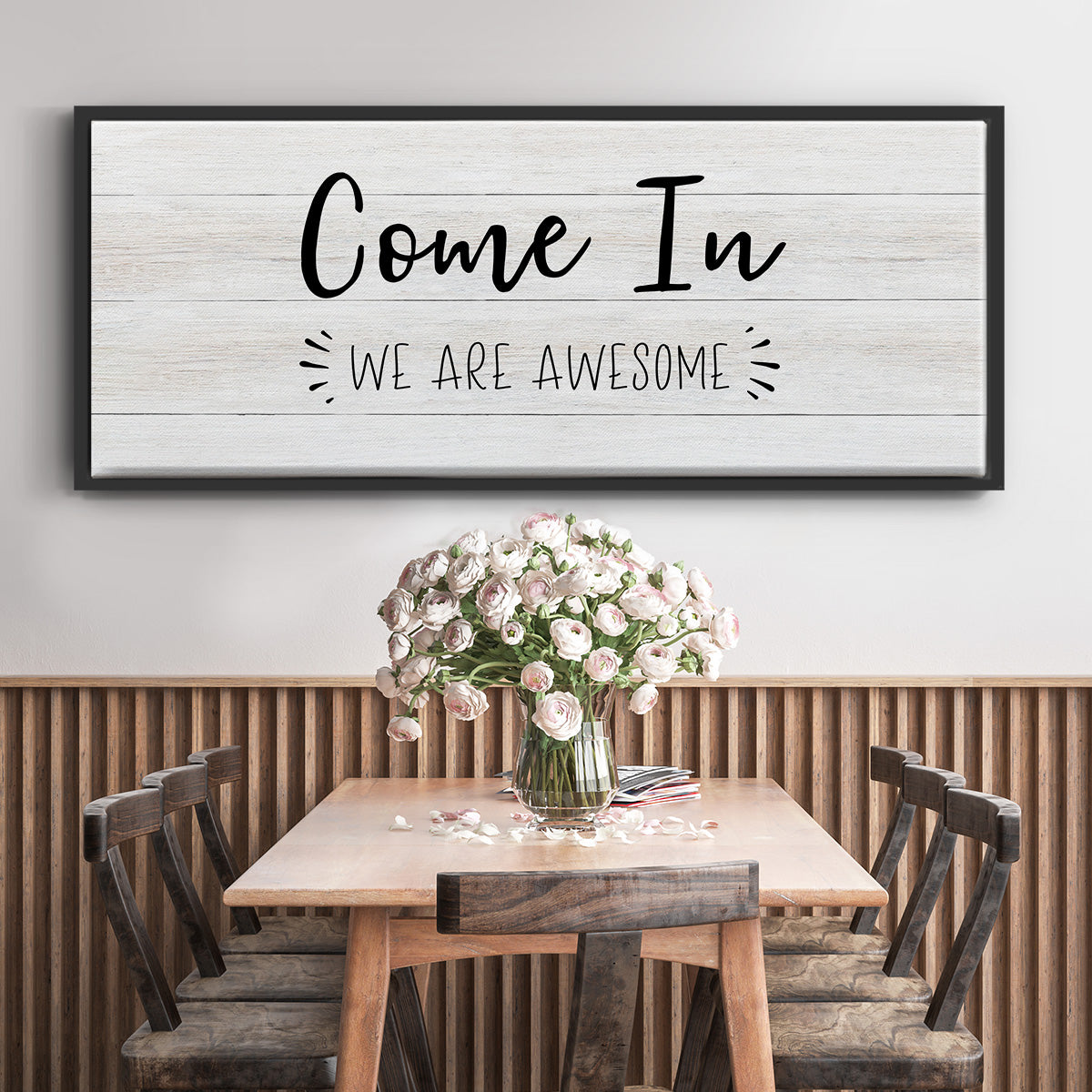 Come In - Floater Framed Canvas Print