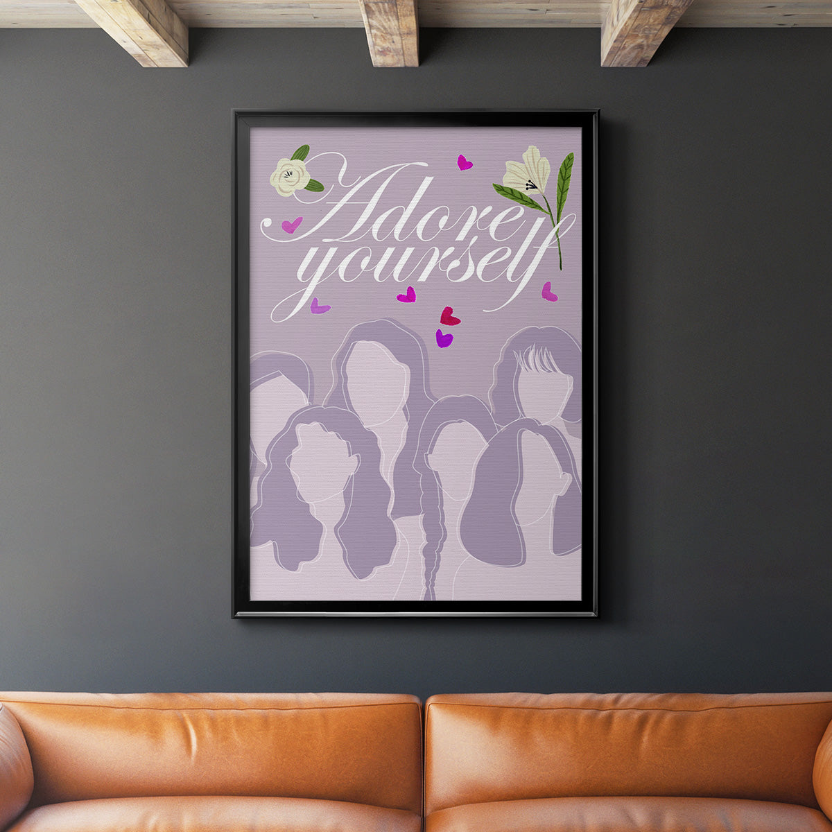 Happy Galentine's Day Collection B - Modern Framed Canvas Print