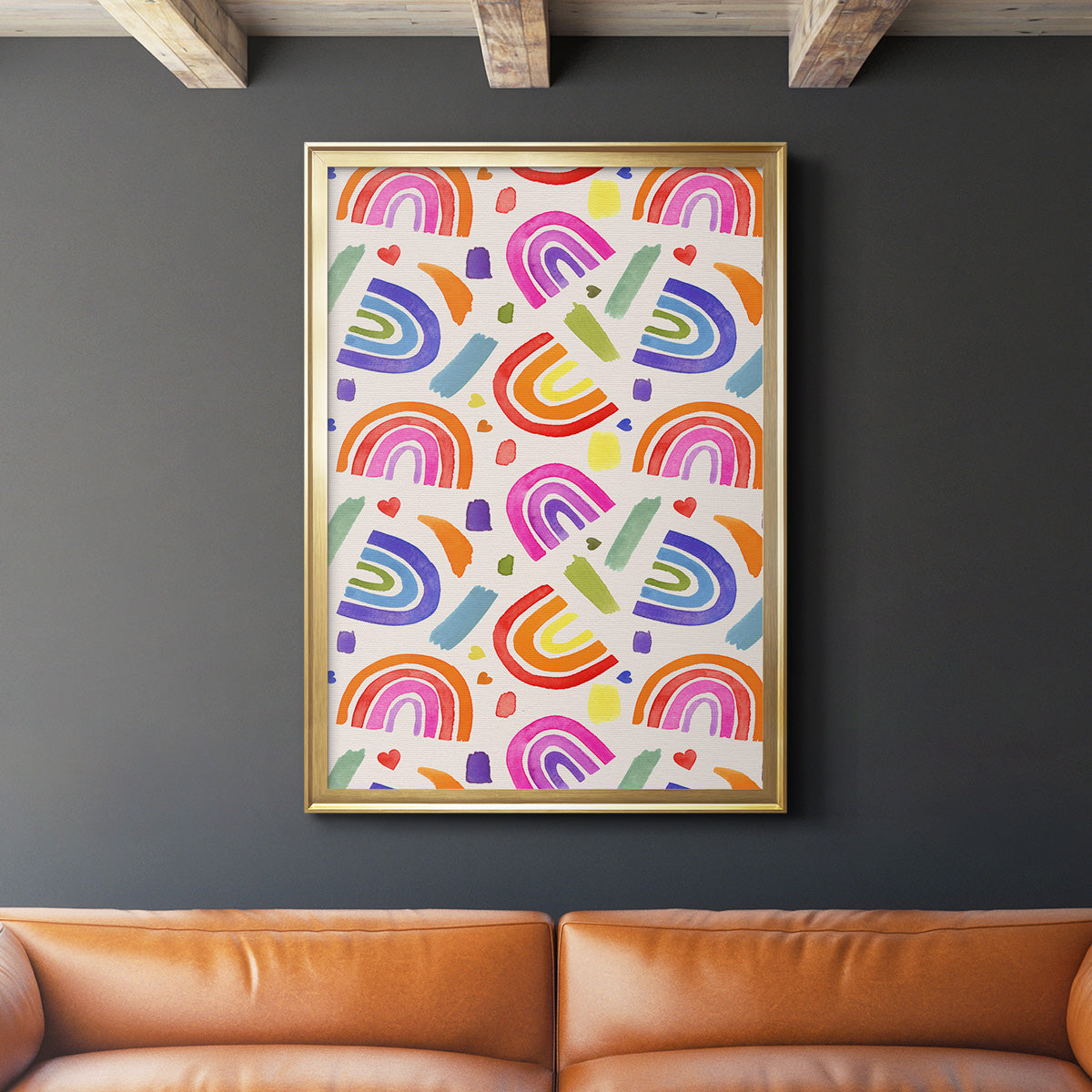 Love Loudly Collection E - Modern Framed Canvas Print