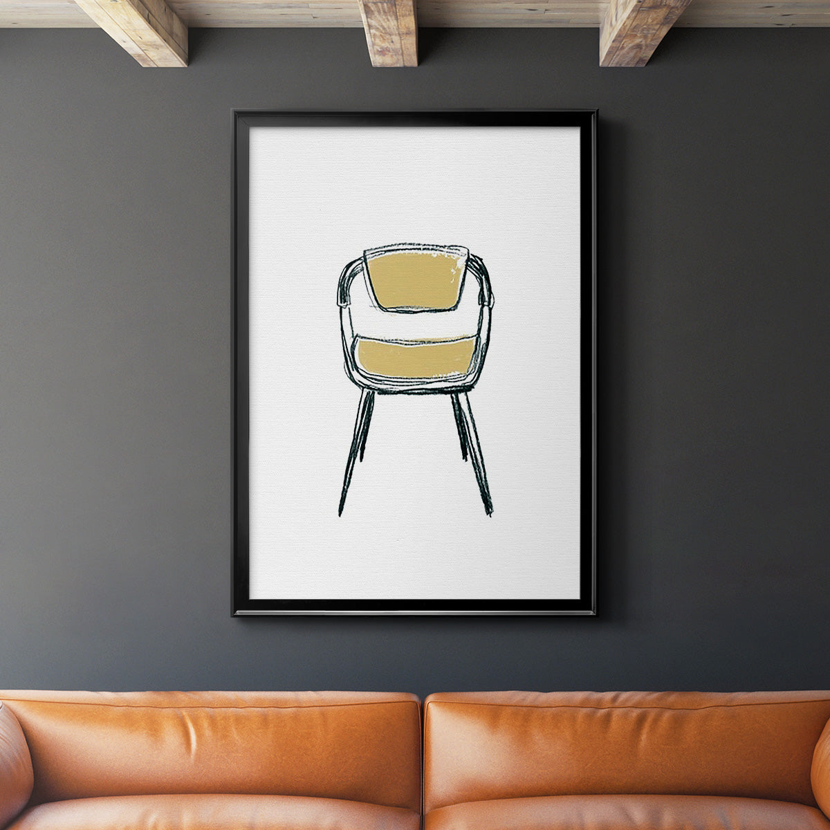 Take a Seat II - Modern Framed Canvas Print