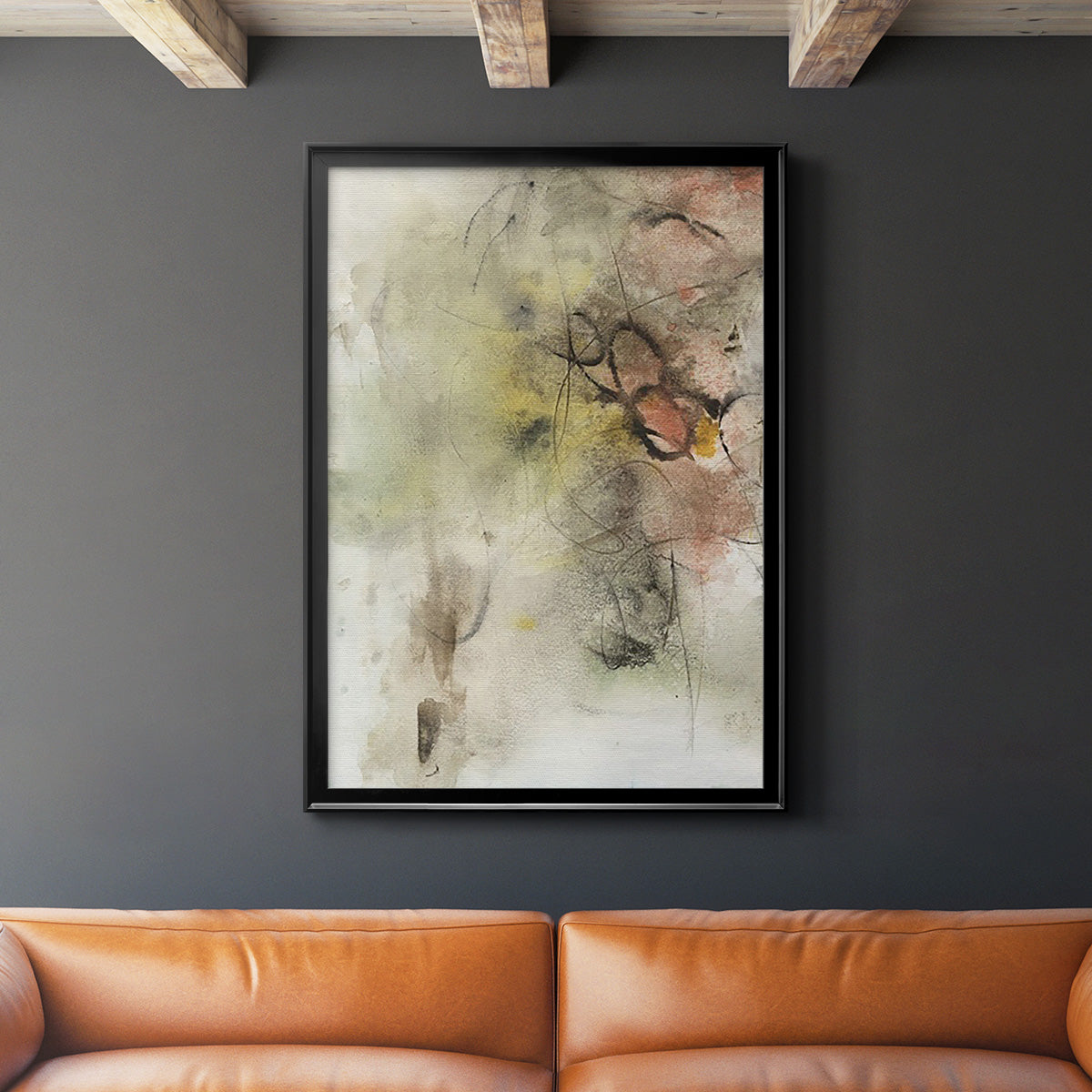 Soft Inspiration III - Modern Framed Canvas Print