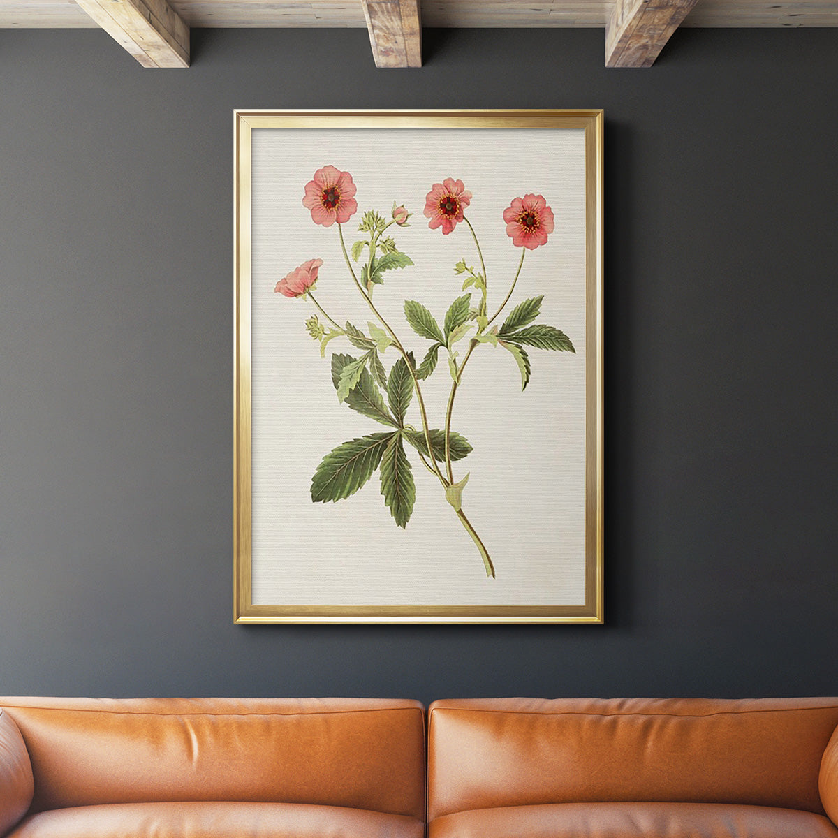 Flowers of the Seasons VIII - Modern Framed Canvas Print