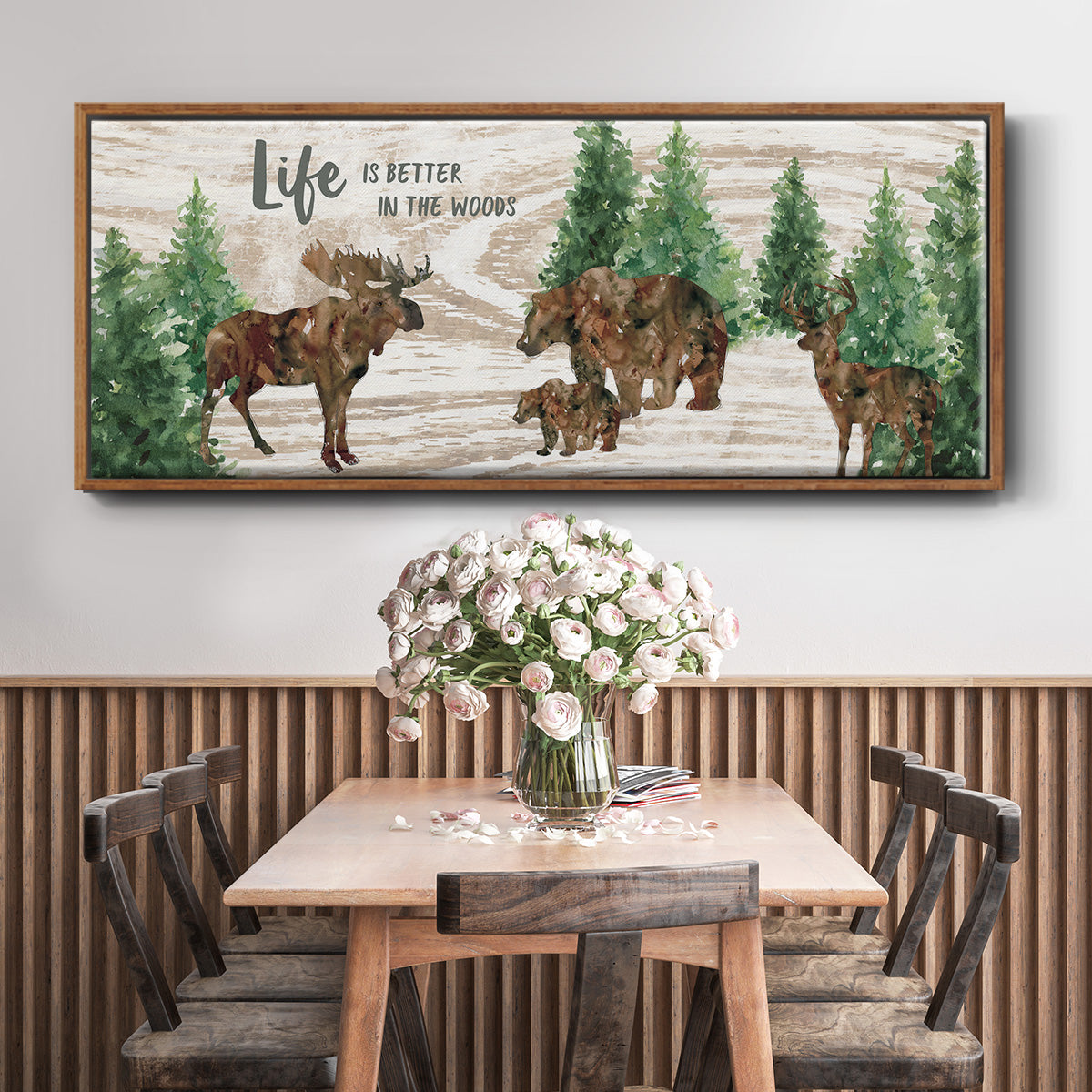 Better in the Woods - Floater Framed Canvas Print