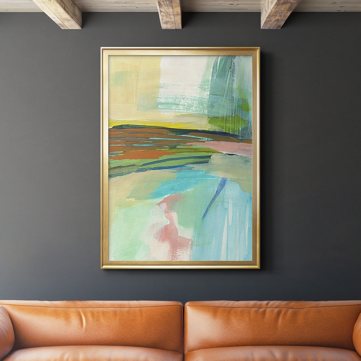 Radiant Horizon IV - Modern Framed Canvas Print