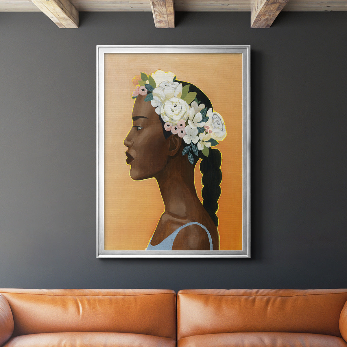 Modern Laurel II - Modern Framed Canvas Print