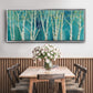 Birch on Blue - Floater Framed Canvas Print