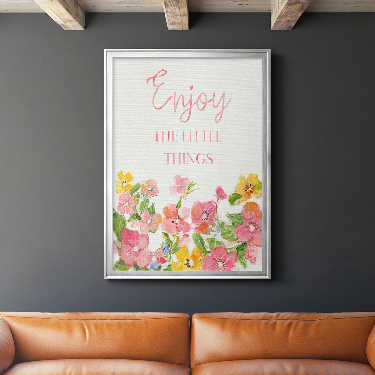 Little Things - Modern Framed Canvas Print