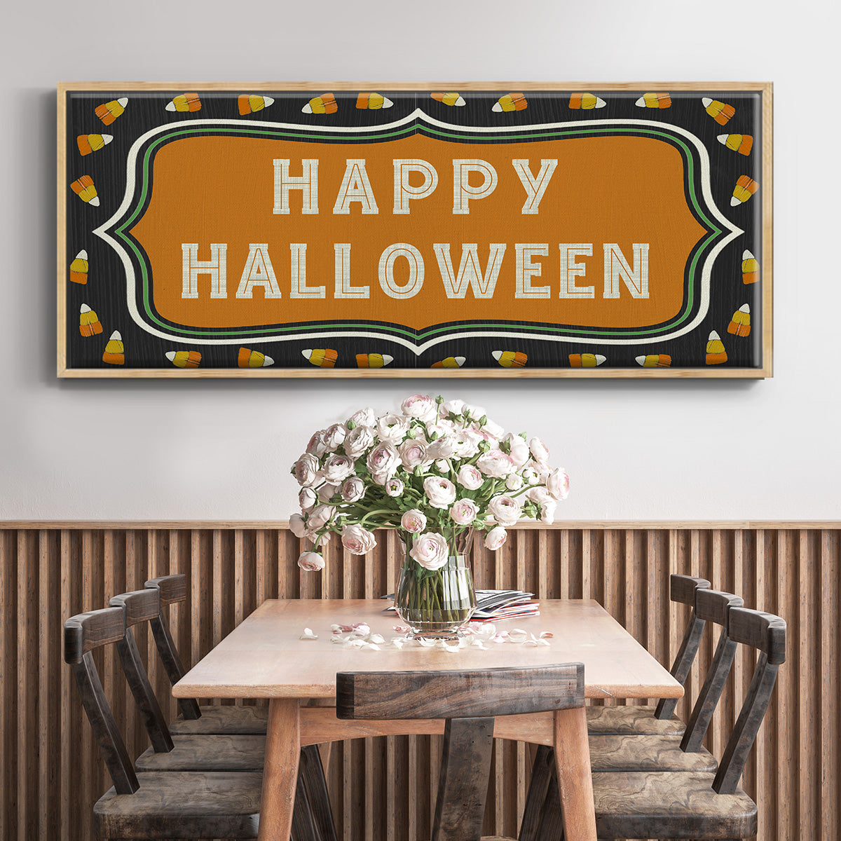 Happy Hallowween - Floater Framed Canvas Print