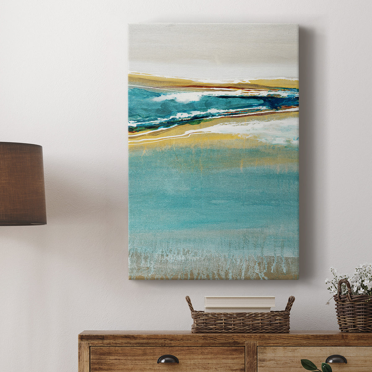 Aqua Quartz V1 - Canvas Art Print