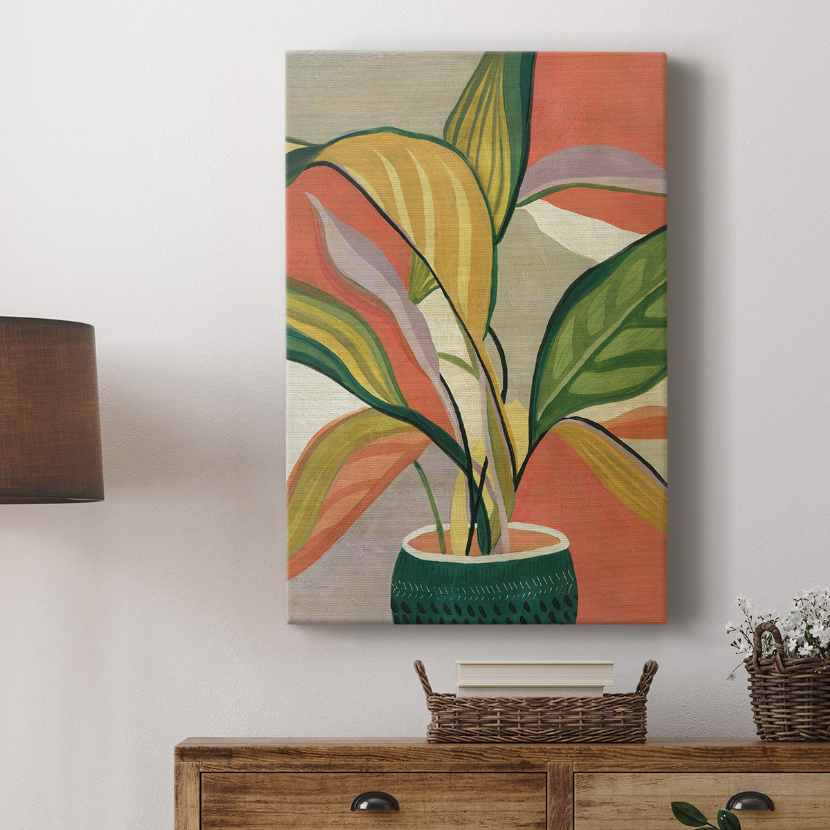 Potted Bird of Paradise - Canvas Art Print