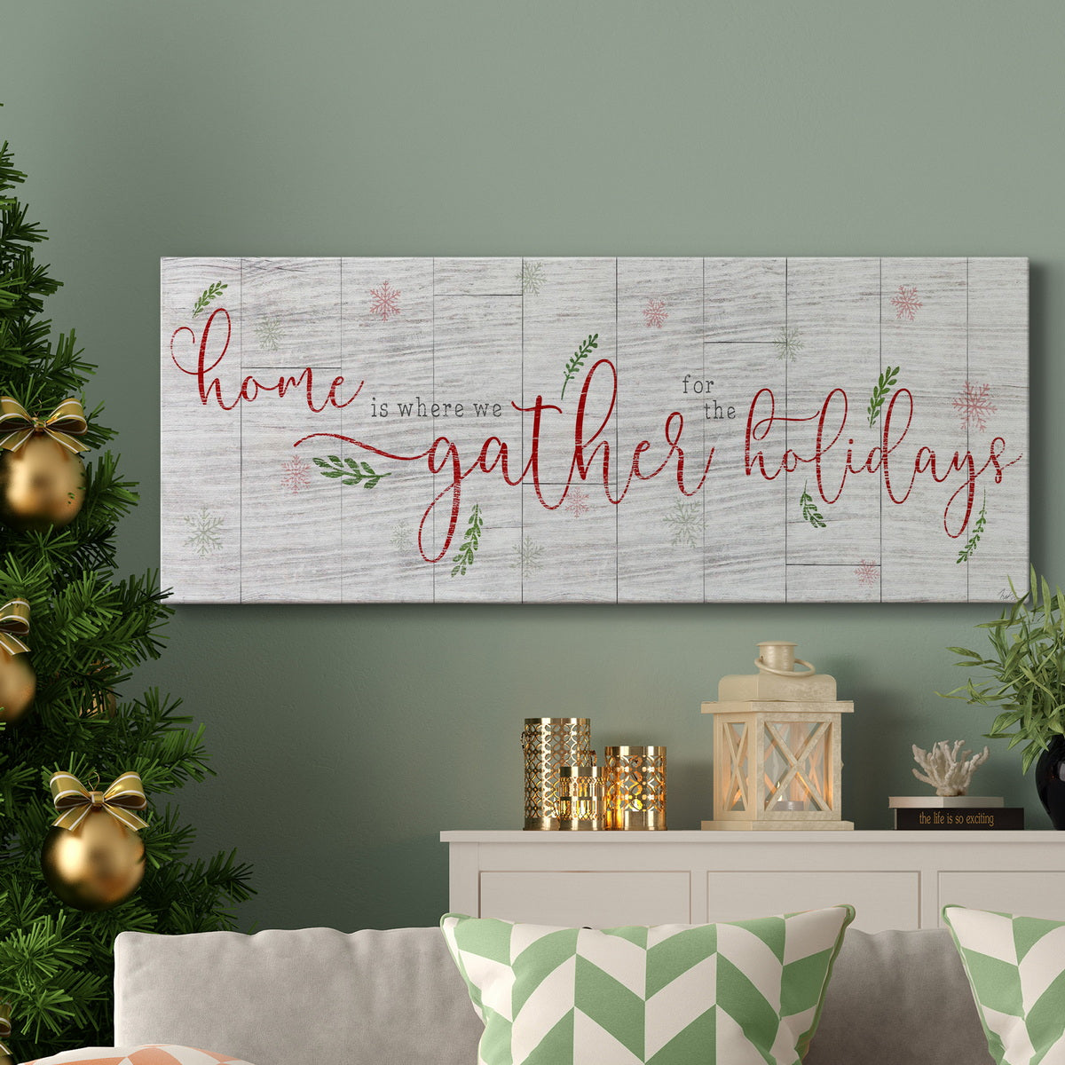 Holidays Gather Premium Gallery Wrapped Canvas - Ready to Hang