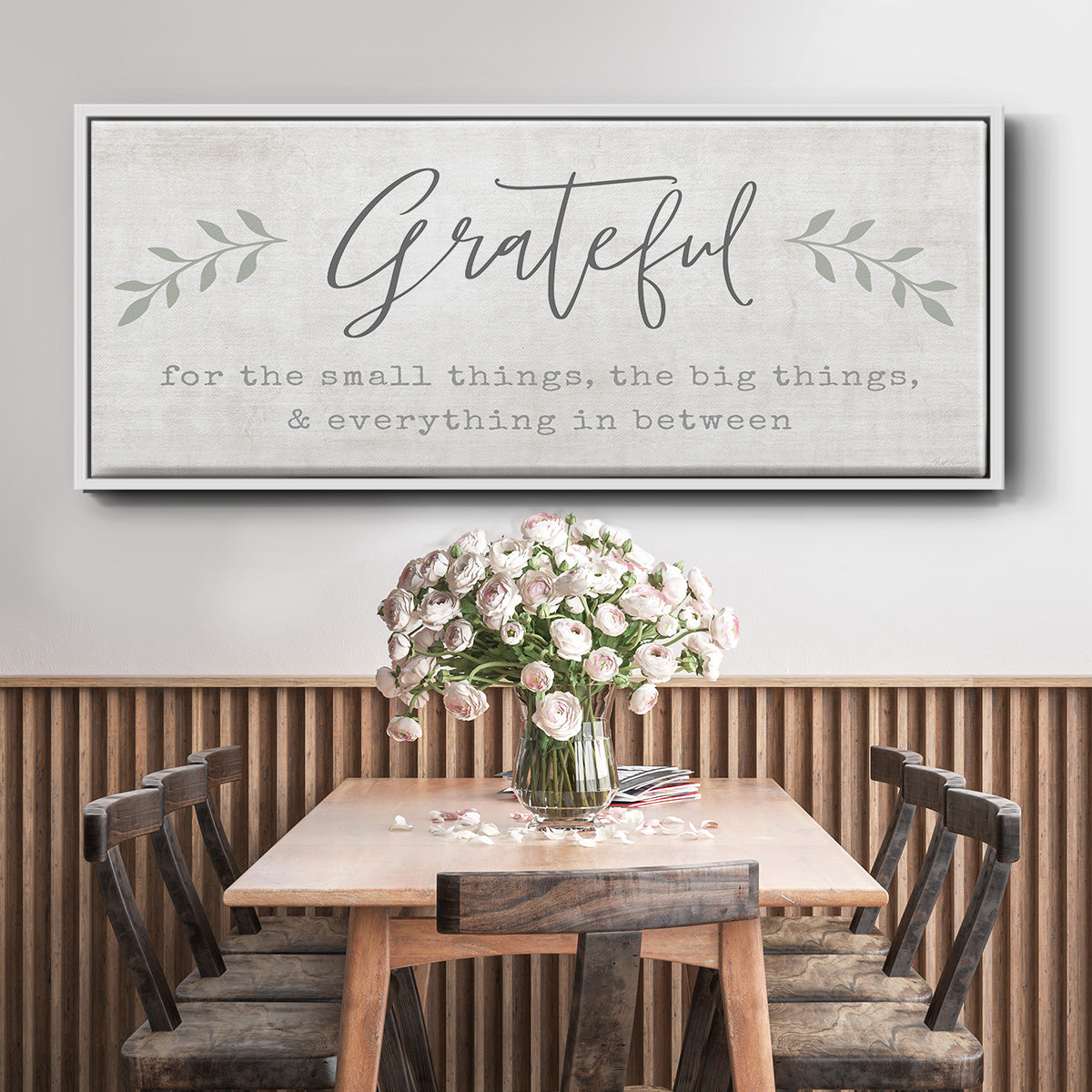 Grateful for Everything - Floater Framed Canvas Print