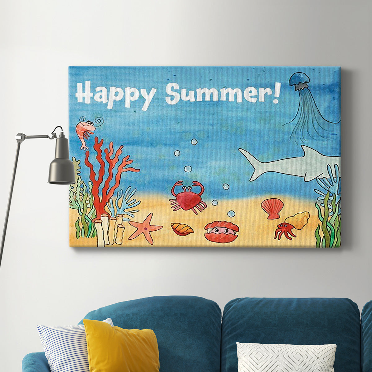 Cute Sea Creatures I - Canvas Art Print