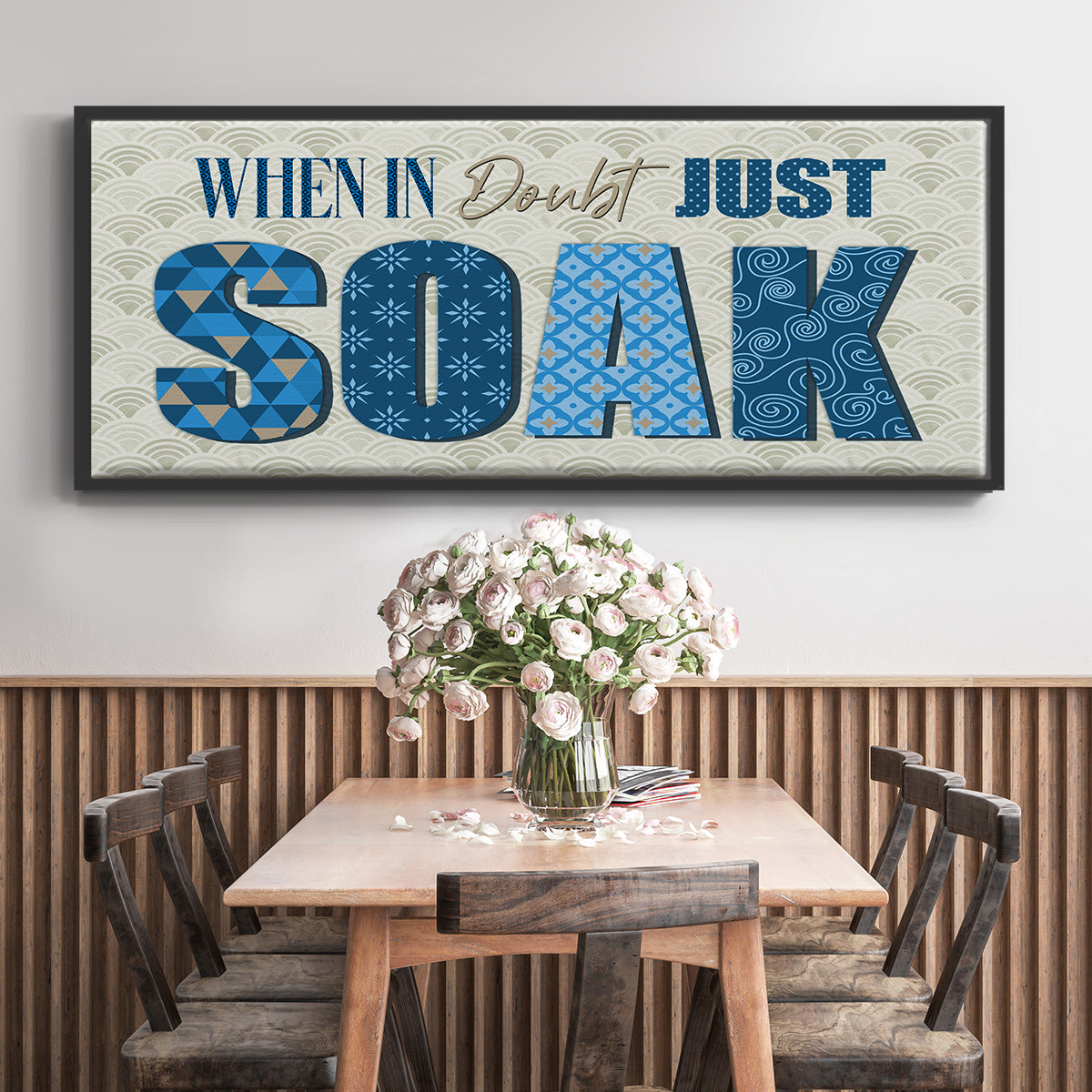 When in Doubt - Floater Framed Canvas Print