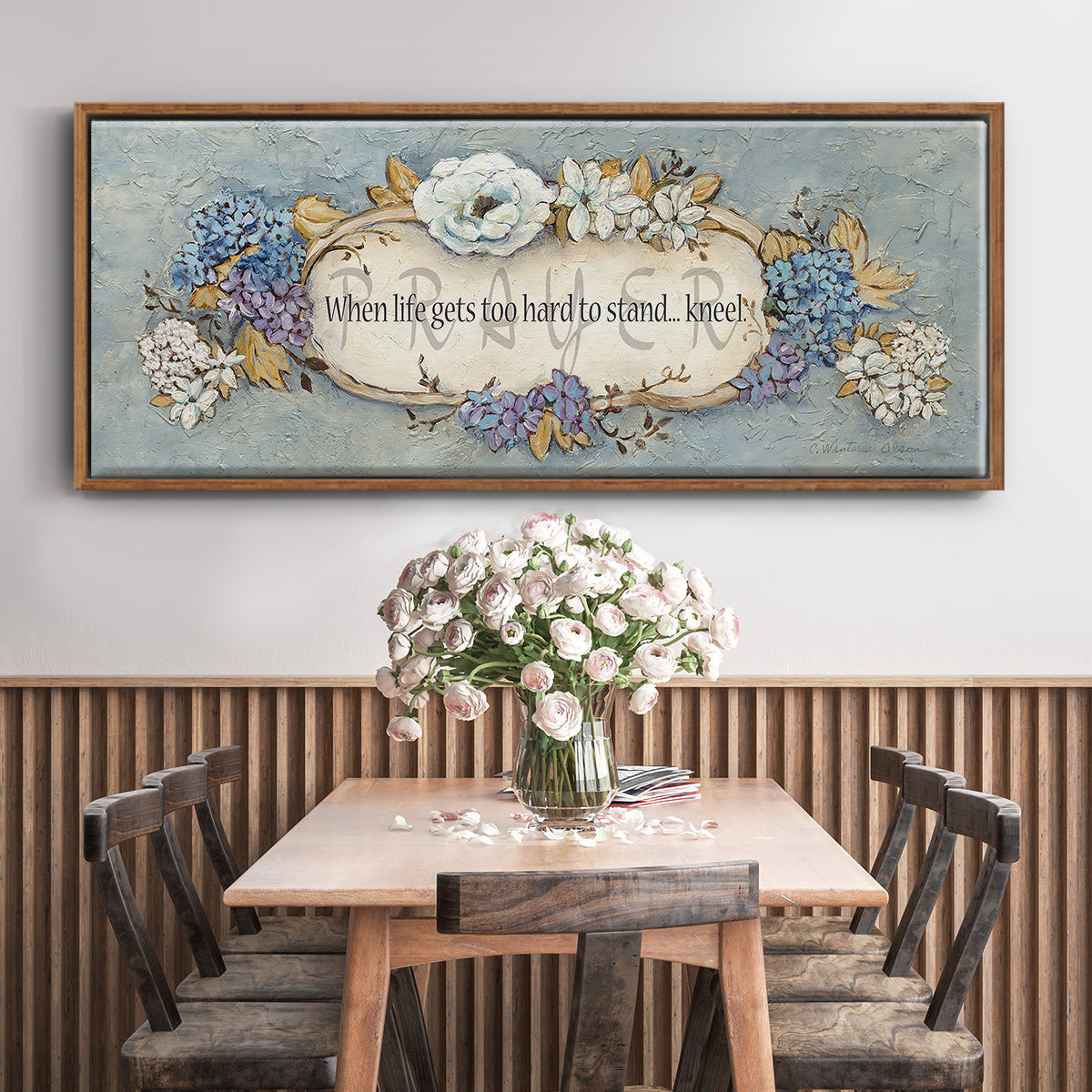 Prayer - Floater Framed Canvas Print