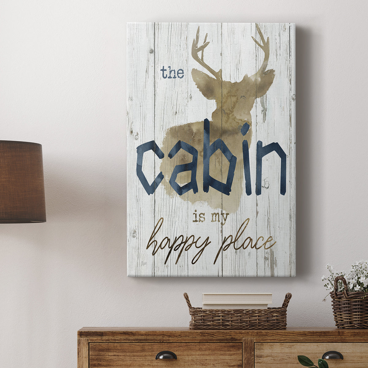 Happy Place Cabin - Canvas Art Print