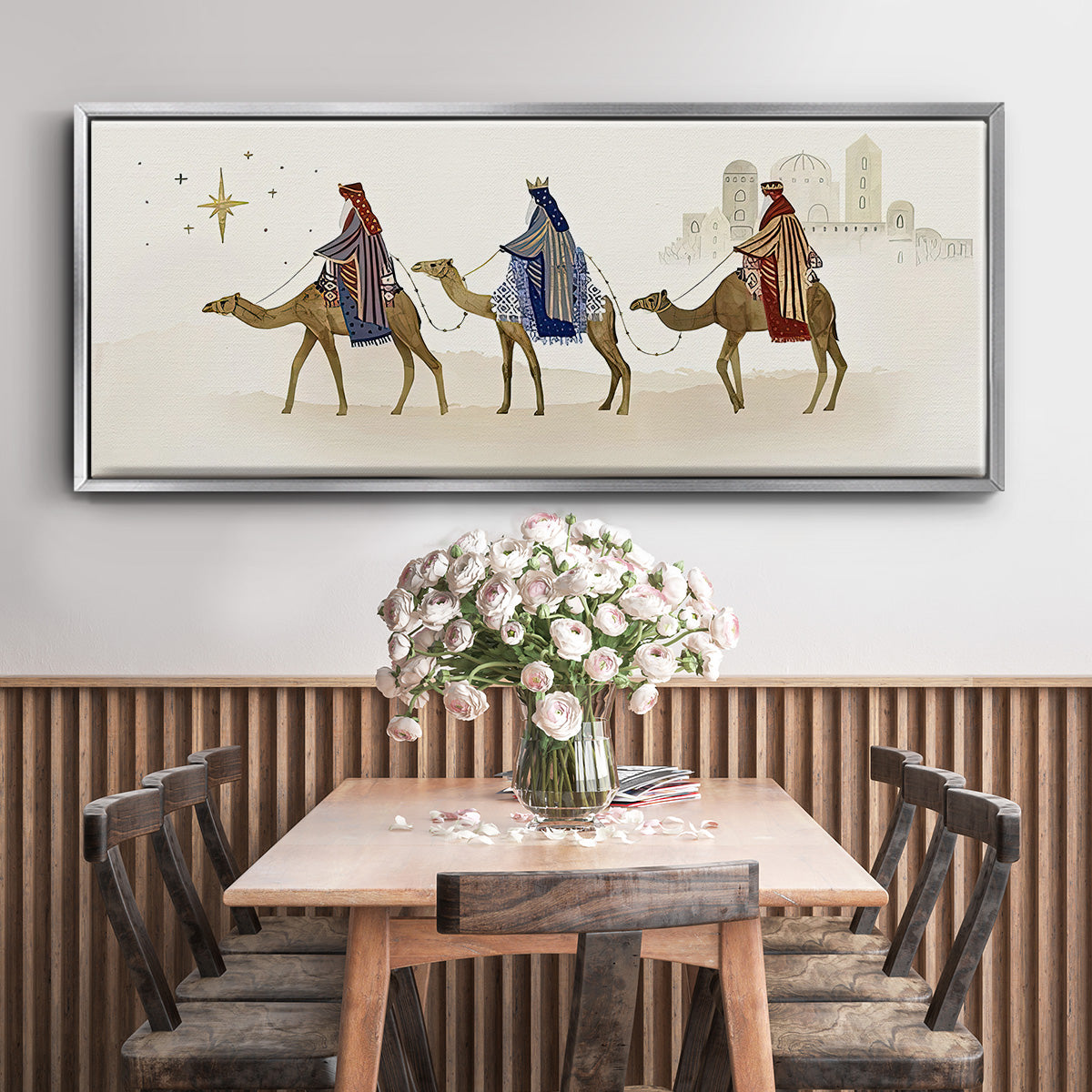Away in a Manger Collection D - Floater Framed Canvas Print