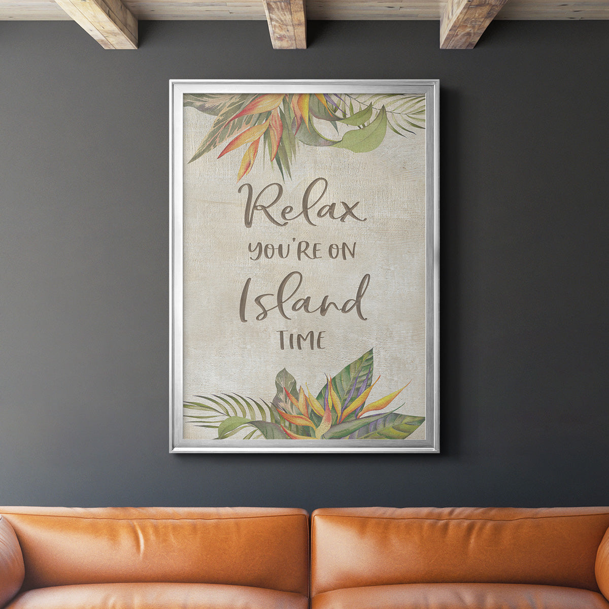 You're On Island Time - Modern Framed Canvas Print