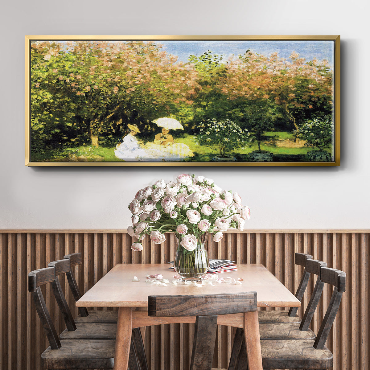 The Garden, 1872 - Floater Framed Canvas Print