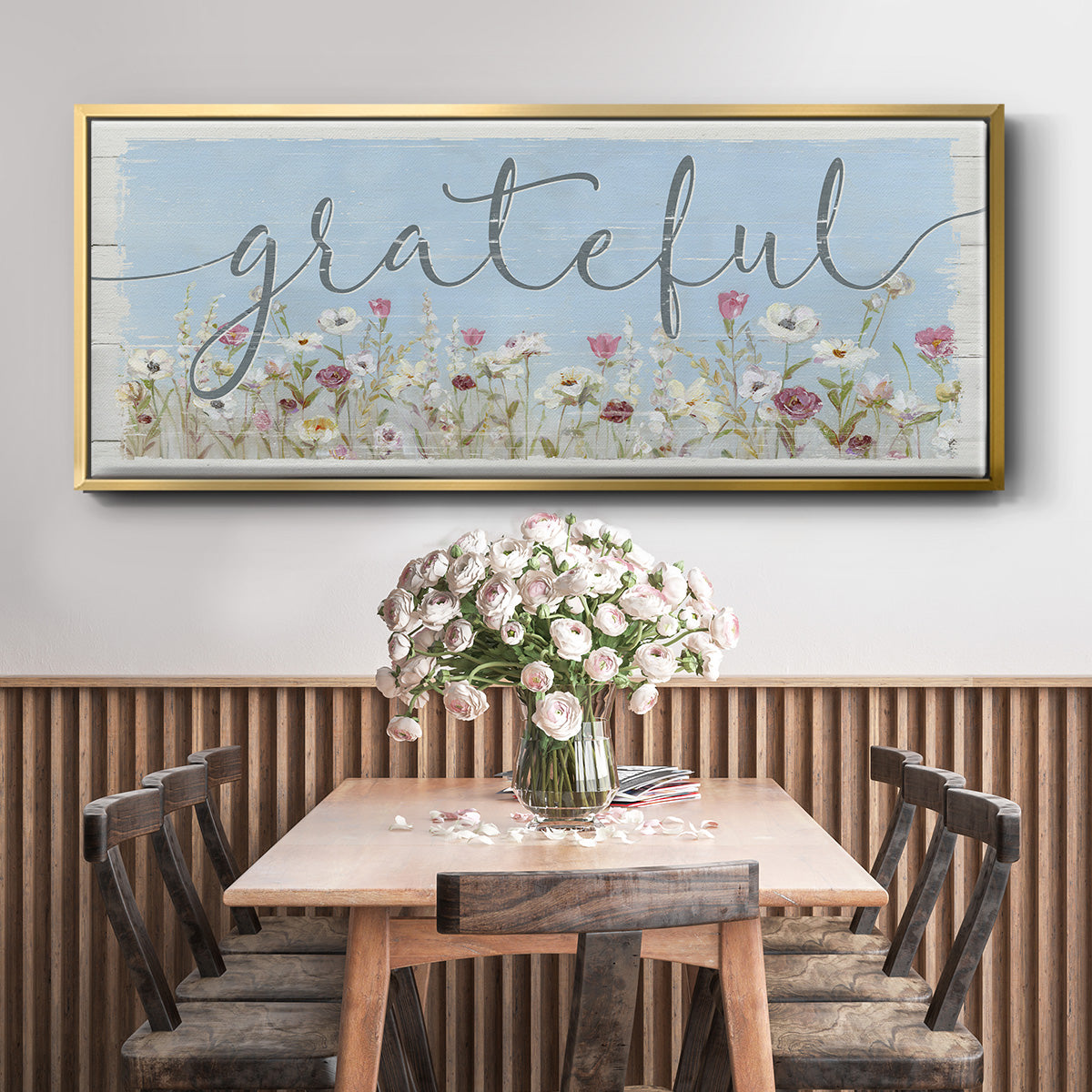Bloomin Around Grateful - Floater Framed Canvas Print