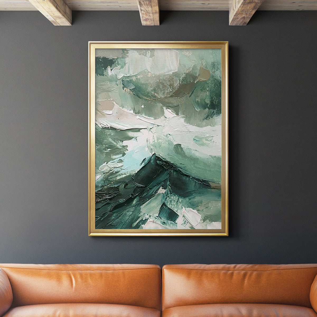 Crashing II - Modern Framed Canvas Print