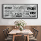 Laundry Rules - Floater Framed Canvas Print