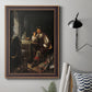 Classical portrait of a soldier smoking a pipe by Frans van Mieris the Elder in an ornate bronzed mahogany wood frame displayed in a neutral interior setting.