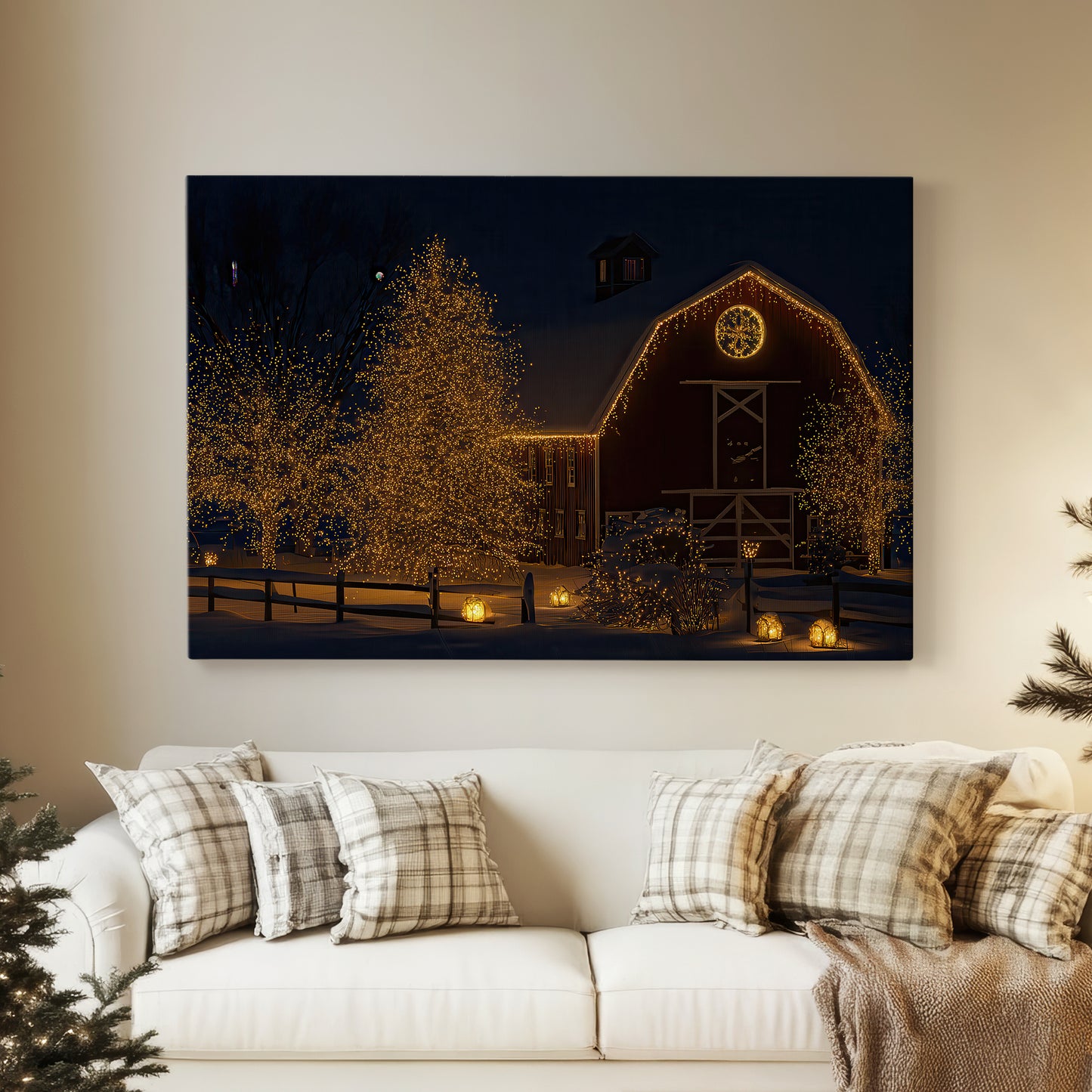 Candlelit Serenade of Carols - Canvas Art Print