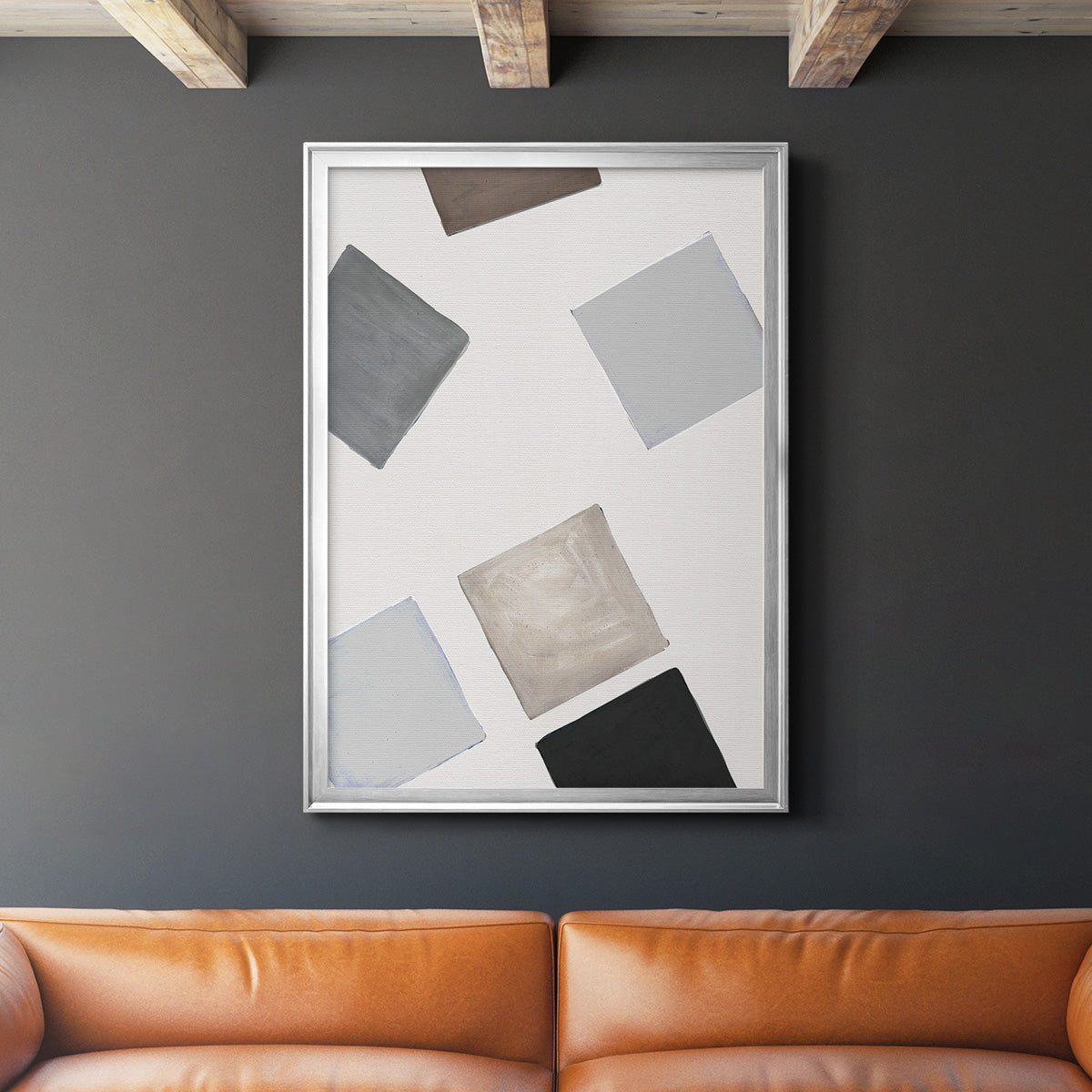 Block Encounter Revisit II - Modern Framed Canvas Print