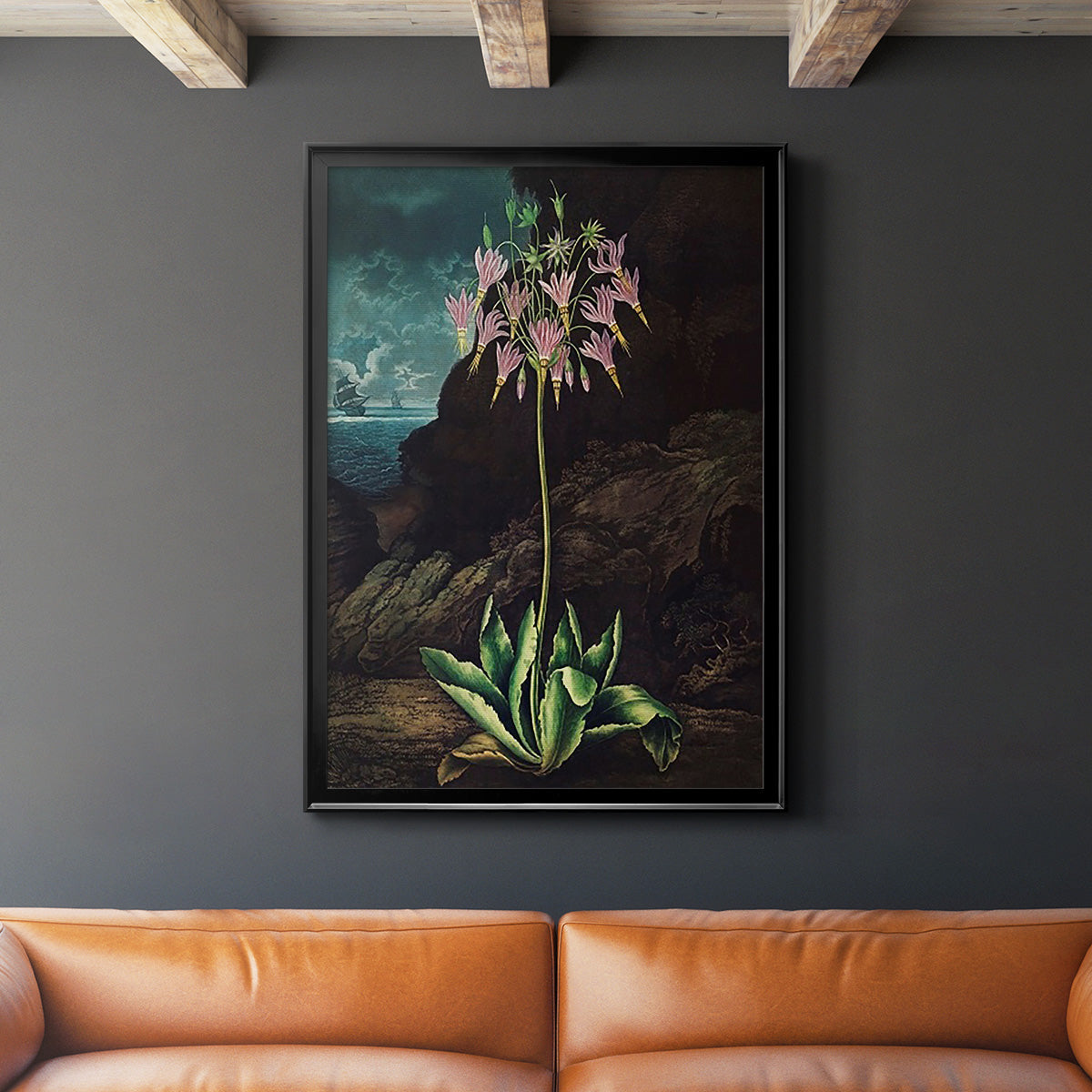 Temple of Flora II - Modern Framed Canvas Print