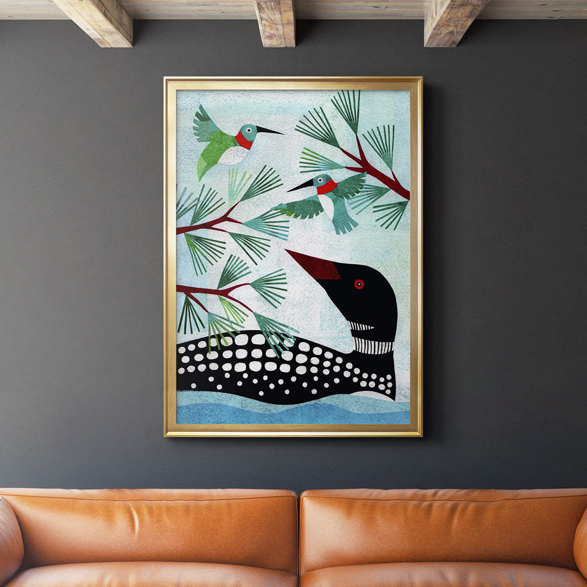 Forest Creatures IX - Modern Framed Canvas Print