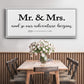 Mr. and Mrs. - Floater Framed Canvas Print