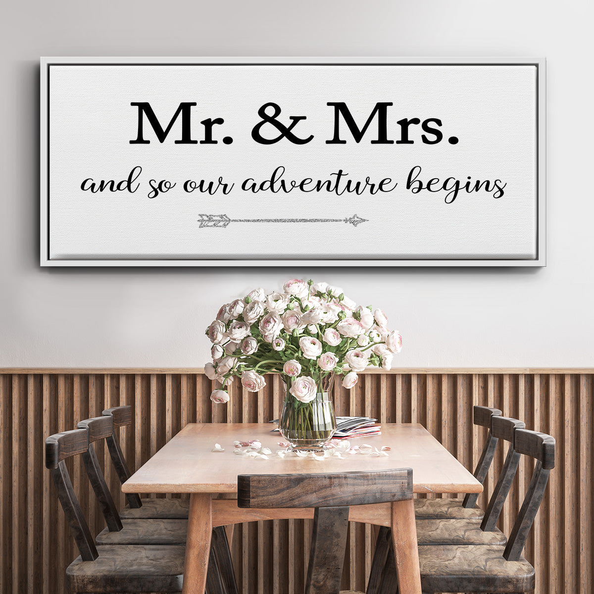 Mr. and Mrs. - Floater Framed Canvas Print