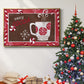 Cozy Cocoa Christmas Collection A - Framed Gallery Wrapped Canvas in Floating Frame