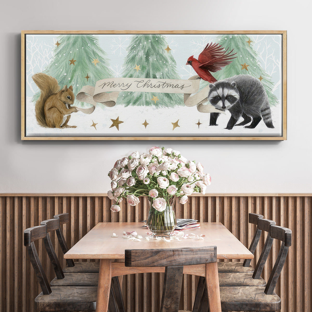 Christmas in the Forest Collection D - Floater Framed Canvas Print
