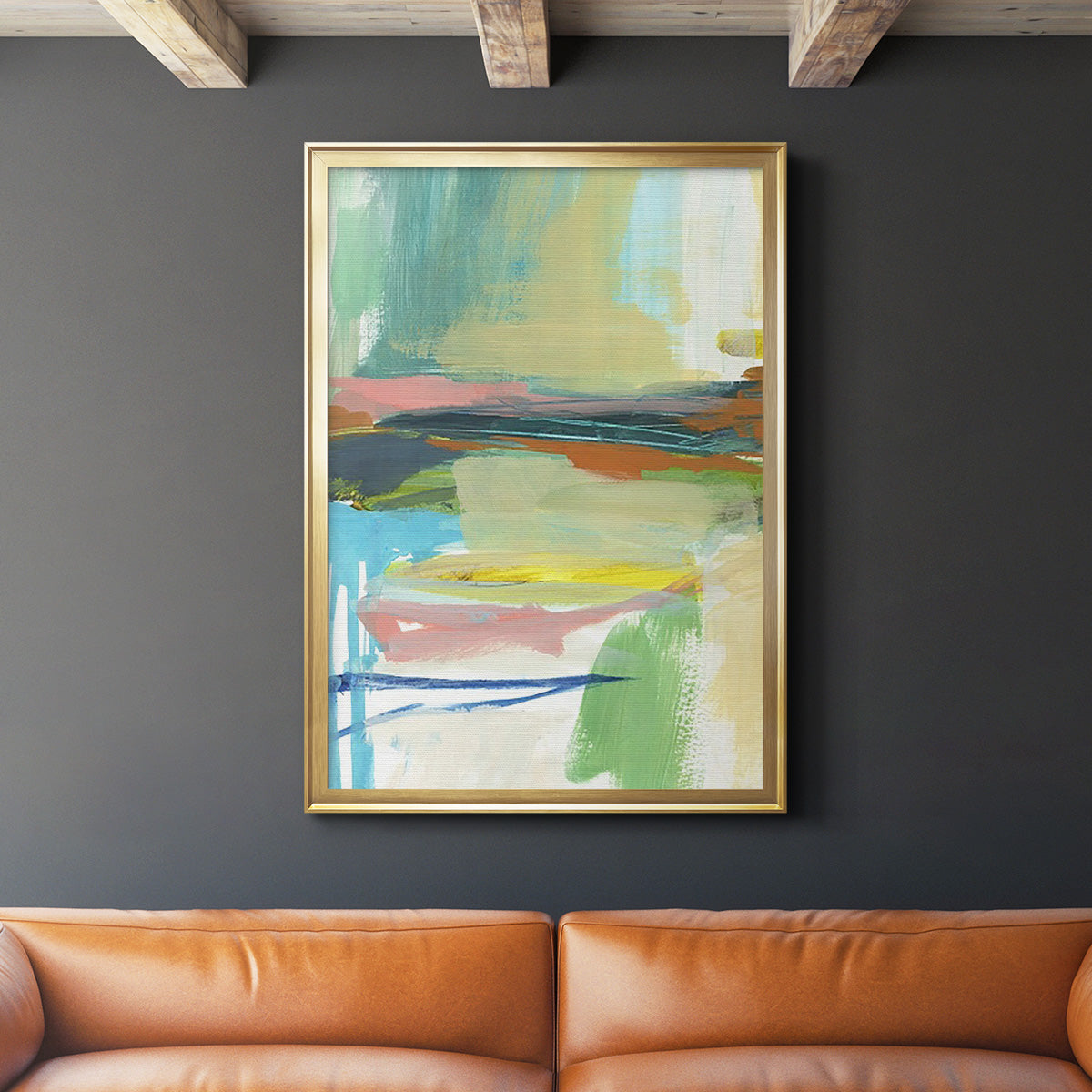 Radiant Horizon III - Modern Framed Canvas Print