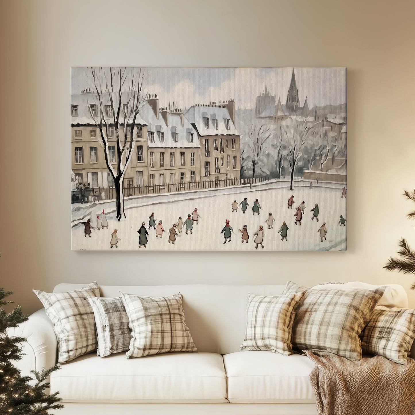 Pearled Holm and Ivy - Canvas Art Print