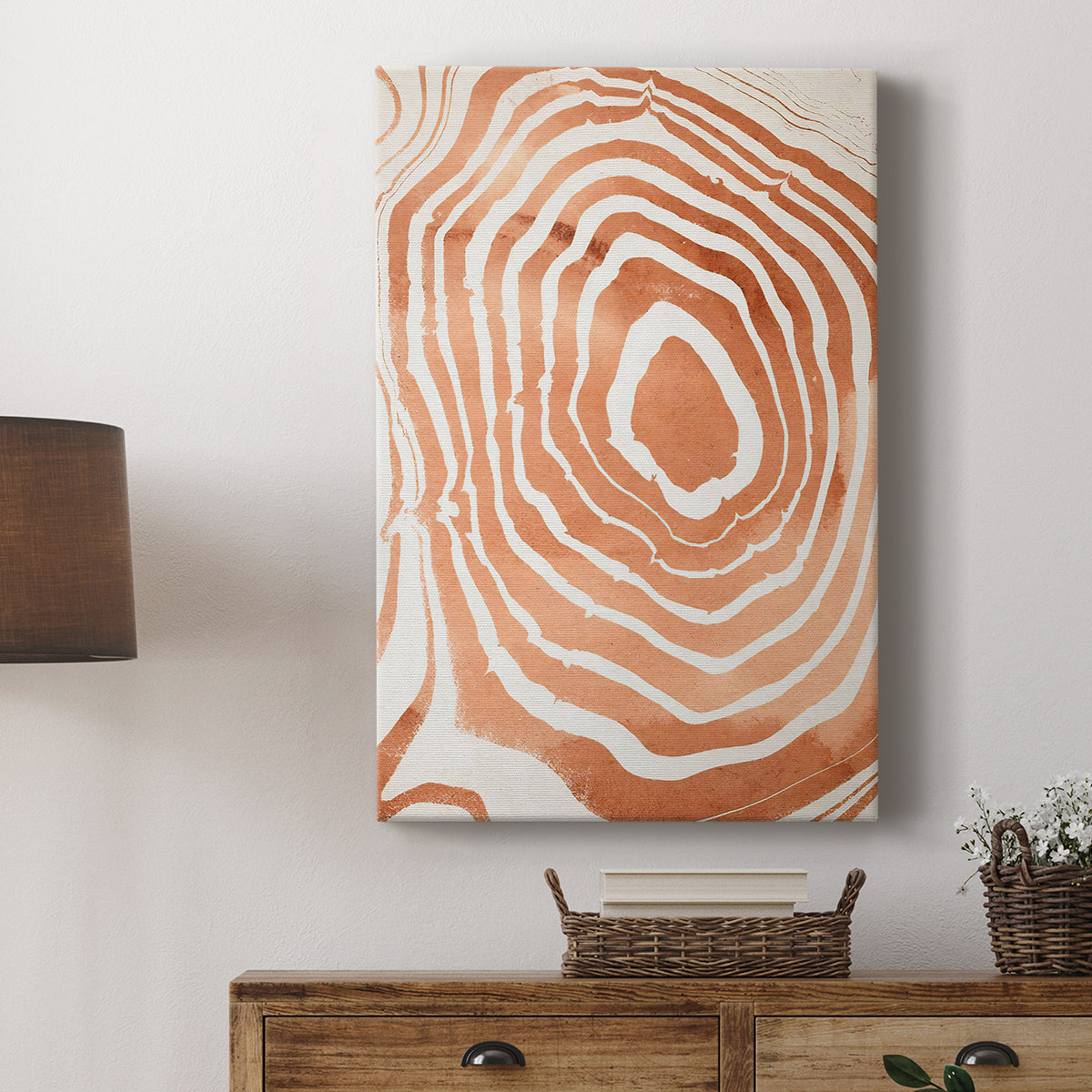 Wood Grain Suminagashi III - Canvas Art Print